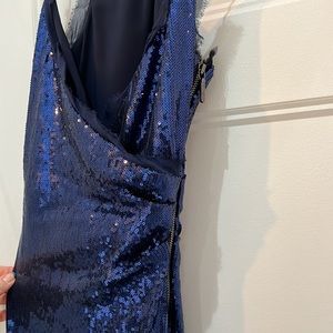 Nicole Miller Blue Sequin cocktail dress Size 0